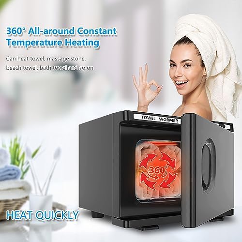 Towel Warmer, 2-in-1 Professional Hot Towel Heater Cabinet for Spa Salon Home Bathroom, 8L, Black - Image 6