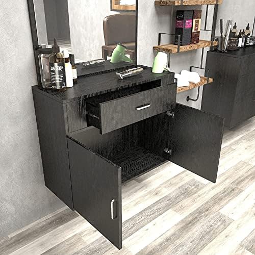 Artist hand Wall Mount Salon Station Styling Station Barber Beauty Spa Salon Equipment(Black) - Image 6