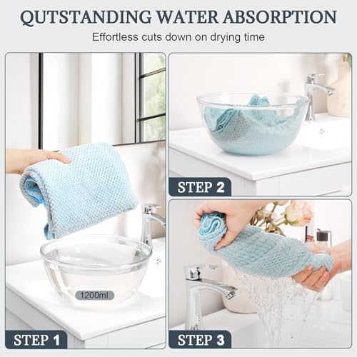 2 Pack Microfiber Hair Towel XL 41" x 24" Fast Dry, Soft, Absorbent - Image 3