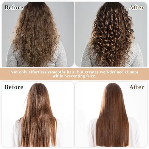 Curl Defining Brush, Vented Curly Hair Brush for Effortlessly Detangling Shaping and Defining Women's Men's Curls on All Wet or Dry Hair Types, Reduces Frizz (Beige) - Image 4
