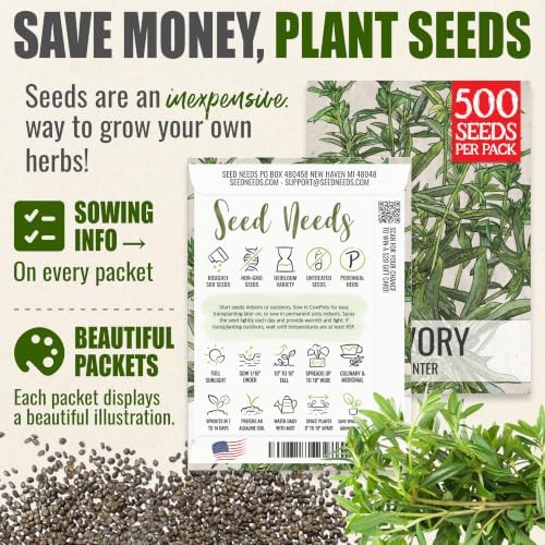 Seed Needs Winter Savory Seeds to Plant an Herb Garden - 2 Packs - Image 3
