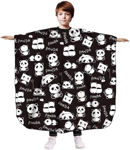 Pelocapa Barber Hair Cutting Salon Cape for Kids - 39”× 51”(Panda) - Image 6