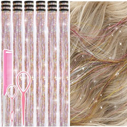 Hair Tinsel Clip in Gold-silver-pink Fairy Hair Tinsel Kit by Rootoofocusesonthesecretstoenhancingwomensbeauty