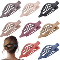 8 Pack Flat Hair Clips for Women,Matte No Crease Flat Claw Clips, Large Strong Hold Barrettes for Thick & Thin Hair, French Duckbill Styling Accessories by CentStar