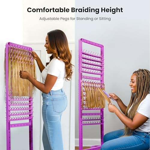 Braiding Hair Rack 280 Pegs, Height Adjustable - Image 4