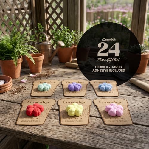 24-Count Plantable 3D Flower Wildflower Seed Bomb Favors - Image 2