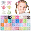 128Pcs 0.6In Mini Butterfly Hair Claw Clips for Toddler Baby Girl, Colorful by obeobyhairaccessories