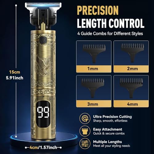 Solati Beard Trimmer for Men, Metal Vintage Hair Clippers, Next-Gen Upgrade - Image 5