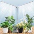 JCBritw Standing Grow Light, Dual Head T12 Bar 6500K Full Spectrum Plant Lamp, Height Adjustable for Indoor Plants, Seedlings, Succulents by JCBritw
