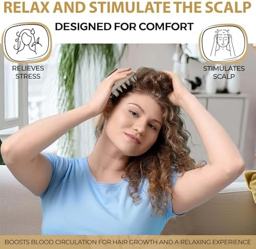 Fiora Naturals Scalp Massager Shampoo Brush, Silicone Scrubber, BPA Free - Image 5