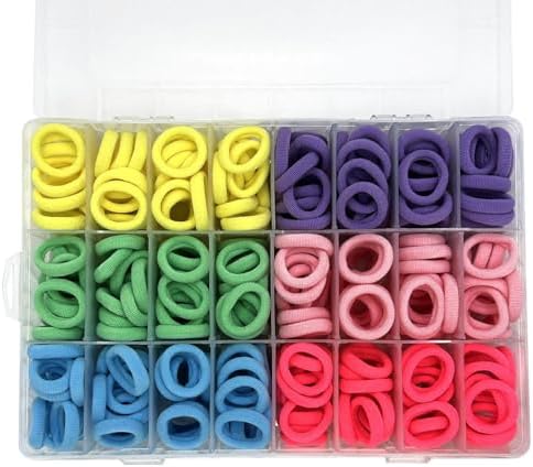 288 Pcs Toddler Hair Ties, Soft Seamless Cotton Baby Hair Ties, Multicolor Small Hair Bands for Little Girls and Kids, Elastic Hair Accessories Ponytail Holders (Bright Color) - Image 4
