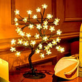 Cherry Blossom Tree Light,17inch 40LED Lighted Tabletop Artificial Flower Bonsai Tree Lamp USB Powered Gifts for Home Decor Room Office Party Wedding Christmas Decorations(Warm White) by ZHOUDUIDUI