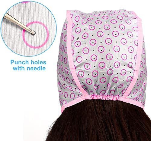 Boao 3 Sets Highlight Cap Sets, Highlighting Caps for Hair, Dye Bleach Cap With Hole And Hook, Dye Kit for Hair Frosting, Highlighting, Color Accessories (Assorted Colors) - Image 5