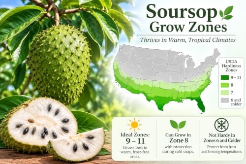 3 Soursop Plant Live Potted Guanabana Tree Live (Annona muricata) - Image 3