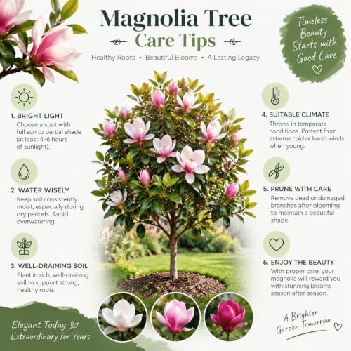 Ann Magnolia Tree Live Plant, Blooming Shrub, 4-8 Inch Tall - Image 4