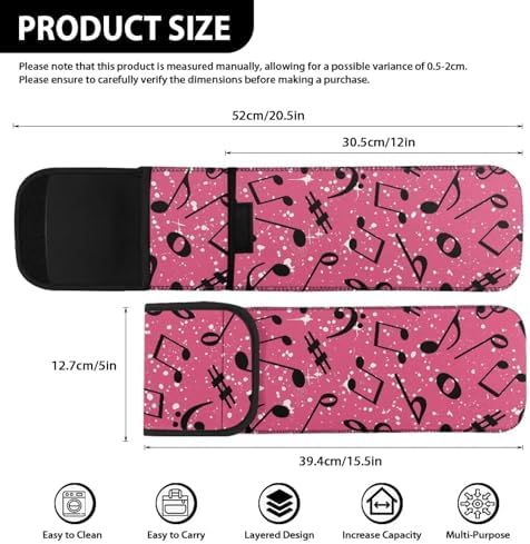 Heat-Resistant Travel Neoprene Storage Music Pouch Case Bag with Two Pocket for Flat Iron,Straightener,Curling Wand/Curling Iron Long-Term Use - Image 6