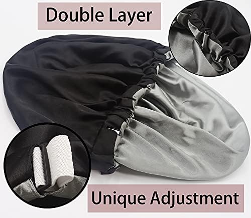 Satin Bonnet Silk Sleep Cap,Hair Bonnet for Braids Curly Hair - Image 2