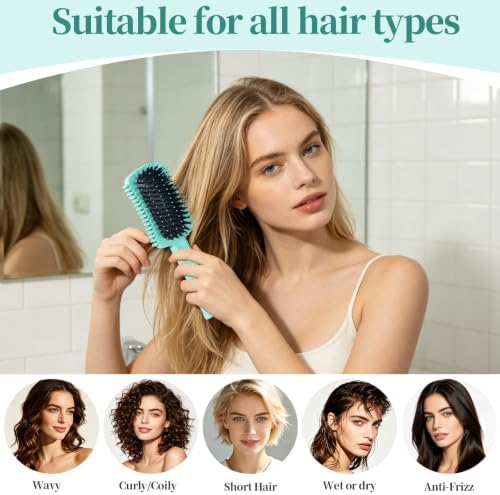 Curly Hair Brush Defining, Volume Curl Defining Brush for Effortlessly Detangling Shaping and Styling Women's Curls, Waves & Coils, Curly Hair Products, Reduce Frizz - Image 3