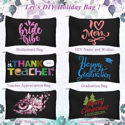Legigo Blank Canvas Bags Zipper Pouch Makeup Bags Pencil Pouch Bulk - Image 4