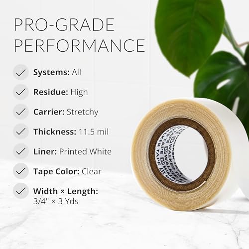 Walker Tape Ultra Hold Hair System Tape Roll 3/4" x 3 Yards, Double Sided Wig Tape for Lace Systems, Tape in Hair Extensions Human Hair, Long Lasting Adhesive for Hairpiece Bonding and Replacement - Image 3