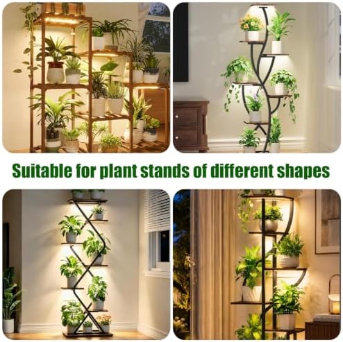 4 Head 9.4'' Grow Light Strips, 3000K Full Spectrum for Indoor Plants Plant Light with 3/9/12H Timer & 10 Dimmable Levels, LED Grow Lamp for Succulents, Seedlings,Hydroponics & Greenhouse - Image 7