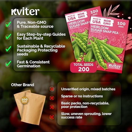 200 Sugar Snap Peas Heirloom Vegetable Seeds for Planting, Pisum Sativum - Image 5