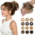 Messy Bun Hair Pieces Human Hair, Straight #4P27 by SLEEKALON