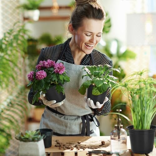 120 Packs 5 Inch Plant Nursery Pots, Plastic Seeds Starter Pots with Drainage Holes, Germination Soft Flower Plant Container for Succulents Seedling Cutting Transplanting (120, 5 Inch) - Image 5