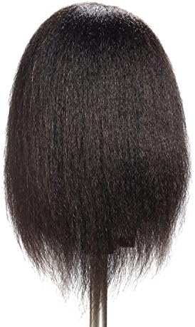 16-18"100% Real Hair Mannequin Head Training Head Manikin Cosmetology Doll - Image 4