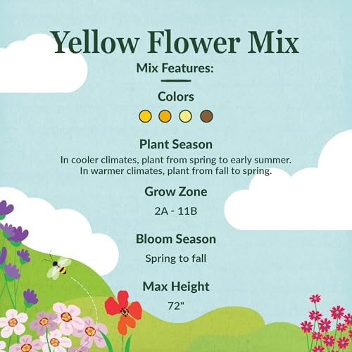 Ferry-Morse Yellow Bulk Wildflower Seeds, 320,000+, 1 lb - Image 3