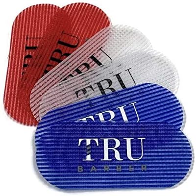 TRU BARBER HAIR GRIPPERS 3 COLORS BUNDLE PACK 6 PCS for Men and Women - Salon and Barber, Hair Clips for Styling, Hair holder Grips (Red/White/Blue) by TRUBARBER