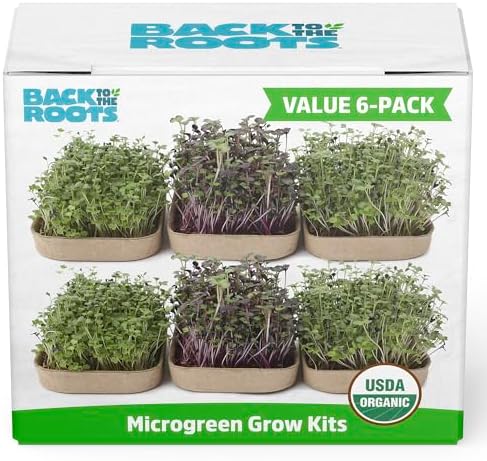 Back to the Roots DIY Microgreen Grow Kit, 6-Grow Variety Pack by BacktotheRoots
