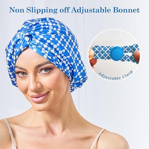 Adjustable Silk Bonnet Satin Curly Hair Wrap for Sleeping Women Anti-Frizz - Image 2