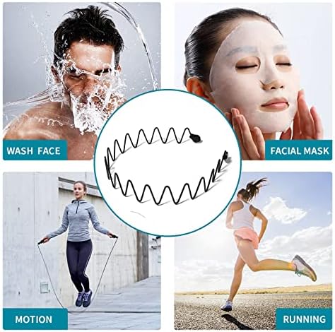 Metal Headband for Men, Non Slip Wave Hair Band, Wide Wave 3 Pcs - Image 5