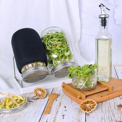 Organic Seed Sprouting Jar Kit – 2 × 32 oz Wide-Mouth Mason Jars - Image 5