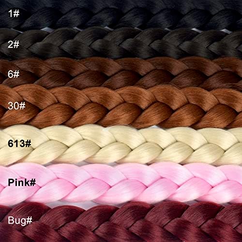 2 Pack Long Braided Ponytail Extension, Rave Hair Extensions for Women - Image 5