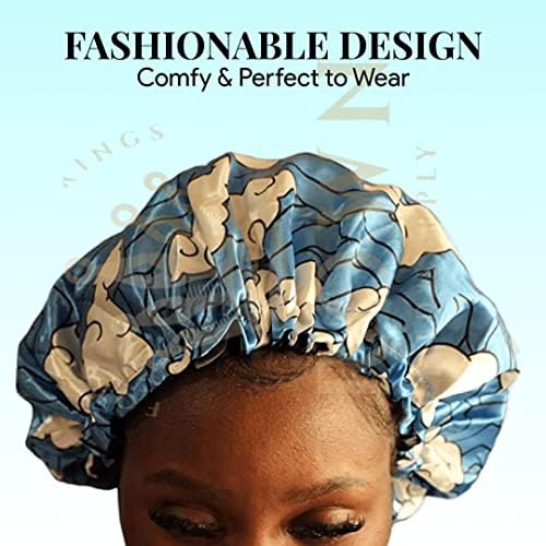 3 PCS Satin Bonnet Set for Women & Men, Silky Sleep Caps for Hair Protection, Adjustable Elastic Bonnet (A11) - Image 6