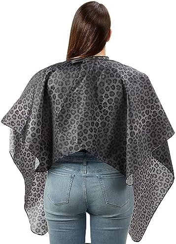 Waterproof Leopard Hairdresser Cape - Cheetah Hair Cutting and Shampoo Capes - Image 6