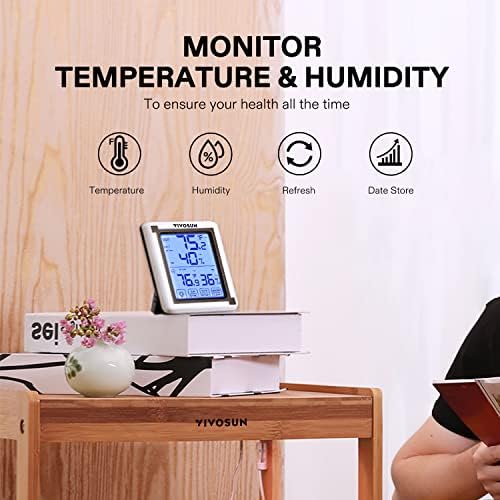 VIVOSUN 10"x20.75" Seedling Heat Mat and Digital Thermostat Combo Set MET Standard & Digital Hygrometer Indoor Outdoor Thermometer Humidity Monitor for Germination, Indoor Gardening, Greenhouse - Image 6