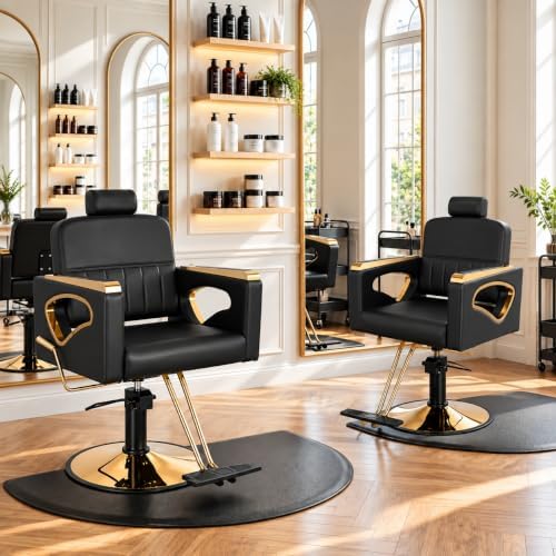 Hydraulic Barber Chair, Reclining Salon Chair, 360° Swivel Styling Chair - Image 2