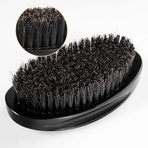 Hard Wave Brush for Men – Curved Palm Brush for 360 Waves & Wolfing - Image 2