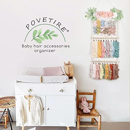 POVETIRE Headband Holder - Hair Bows Organizer & Display Storage Wall Hanging Decor for Baby Nursery & Toddler Girls Room - Image 2