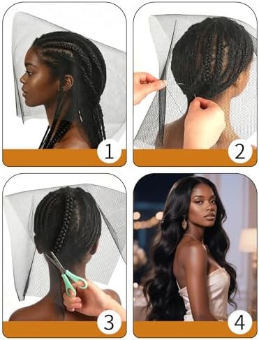 26PCS Hair Net for Sew in Weave Kit 10 Black Weaving Nets for Sew in - Image 3