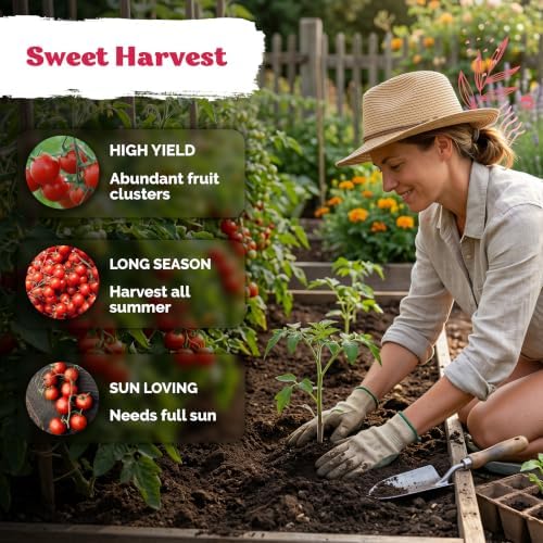 500 Large Red Cherry Tomato Heirloom Vegetable Seeds, Solanum Lycopersicum - Image 4