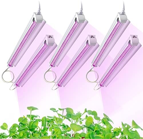 Grow Light for Indoor Plants, 4ft T8, 270W (6 x 45W), Super Bright Full Spectrum Sunlight LED Grow Lights, 6-Pack by TYAGMAM