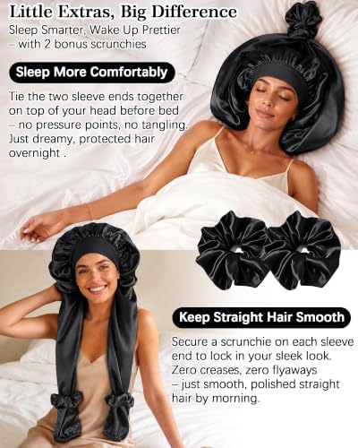 Double Layer Satin Bonnet Unisex Pantyhose Bonnet Sleep Cap - Image 6