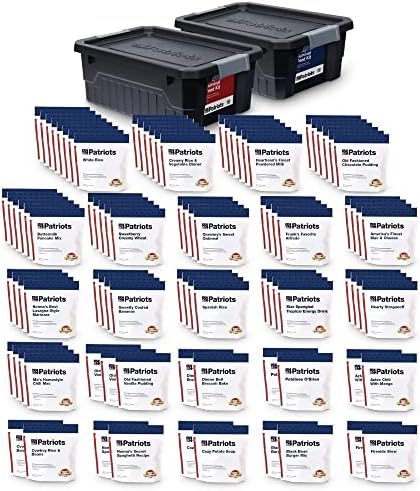 4Patriots 3-Month Survival Food Kit: Emergency Food Supply Designed to Last 25 Years, 688 Servings by 4Patriots