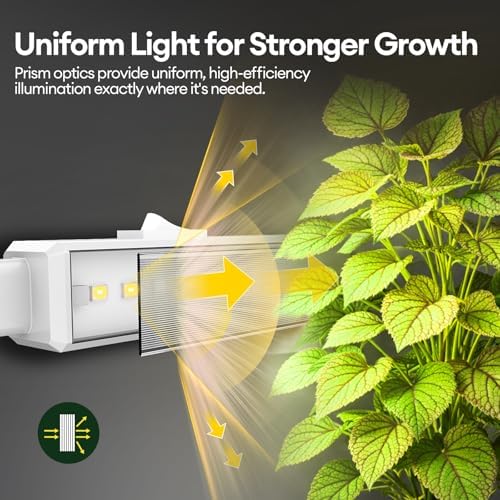 Grow Lights for Indoor Plants, Sunlike Full Spectrum 5000K 2FT LED Growing Lamp 60W (4 x 15W), T5 Grow Light Strip for Seed Starting, Vegetables, Linkable, White, 4-Pack - Image 4