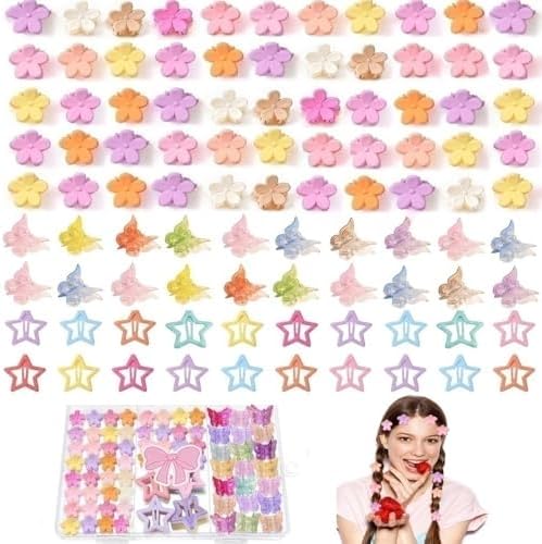 120 PCS Mini Hair Clips Girls Hair Accessories Matte Claw Clips by Lizioo