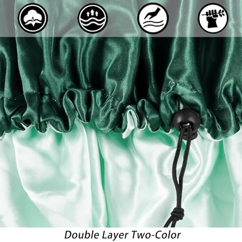 Edoneery Satin Bonnet for Sleeping Women, Double Layer Adjustable Sleep Cap - Image 2